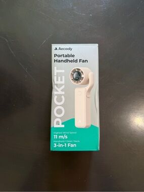 Aecooly Portable Handheld Fan - Beige/Tan